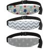 3 Pcs Baby Carseat Head Support, Car Seat Straps Pillow Support Ban, Stroller Neck Relief Strap Headrest, Slumber Sling Sleep Positioner for Toddler Infants Child Children Kids(Arrow, Star, Zigzag) view 1