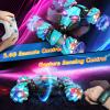 AEROQUEST Gesture Sensing RC Stunt Car, 4WD Hand-Controlled 2.4GHz Remote Control Drift Cars for Boys Girls Age 6-8-12, All-Terrain Off-Road Twist Toy Cars with Lights Music for Birthday Gifts (Blue) view 2
