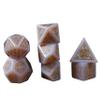 7pcs Polyhedral Dice Set  Vintage Dragon Engraved Gemstone Style Dice for DND, Dungeons & Dragons, RPG Tabletop Games (Pink Opal) view 1