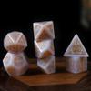 7pcs Polyhedral Dice Set  Vintage Dragon Engraved Gemstone Style Dice for DND, Dungeons & Dragons, RPG Tabletop Games (Pink Opal) view 3