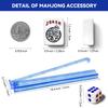 American Mahjong Tile Set, American Mahjong Set Complete with Bag, 166 White Tiles with Bag and Accessories, 4 All-in-One Mahjong Racks with Pushers, Travel Vita Mahjong Tile Game Set view 4
