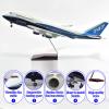 Airplane Model 18.5 Inch 1: 150 Scale Models Jet Airplane Prototype B747 Plane Diecast Collectibles Resin Aircraft Model for Collection Or Gift(Blue,Upgraded) view 3