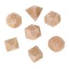 7pcs Polyhedral Dice Set  Vintage Dragon Engraved Gemstone Style Dice for DND, Dungeons & Dragons, RPG Tabletop Games (Natural Rose Quartz) view 1
