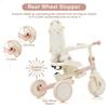 7 in 1 Baby Tricycle, Foldable Toddler Tricycle with Removable and Adjustable Parent Handle, Toddler Push Bike with Removable Pedal, Canopy, and Guardrail, Tricycle for 12-72 Months (Pink) view 4