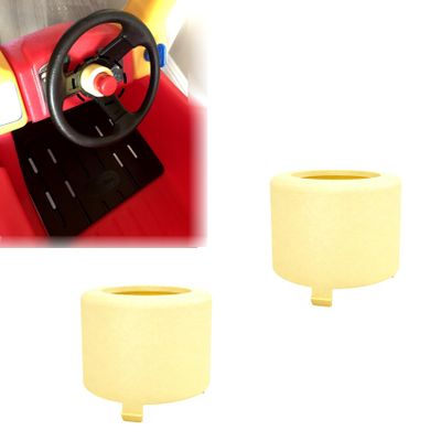 2-Pack Horn Collar Yellow Replacement for Little Tikes Cozy Coupe, Durable PLA Horn Fixing Part Compatible with Most Cozy Coupe Models