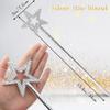 JOGILBOY Princess Star Wand, 13 Inches Silver Fairy Angel Wand, Party Costume Dress Up Accessories view 2