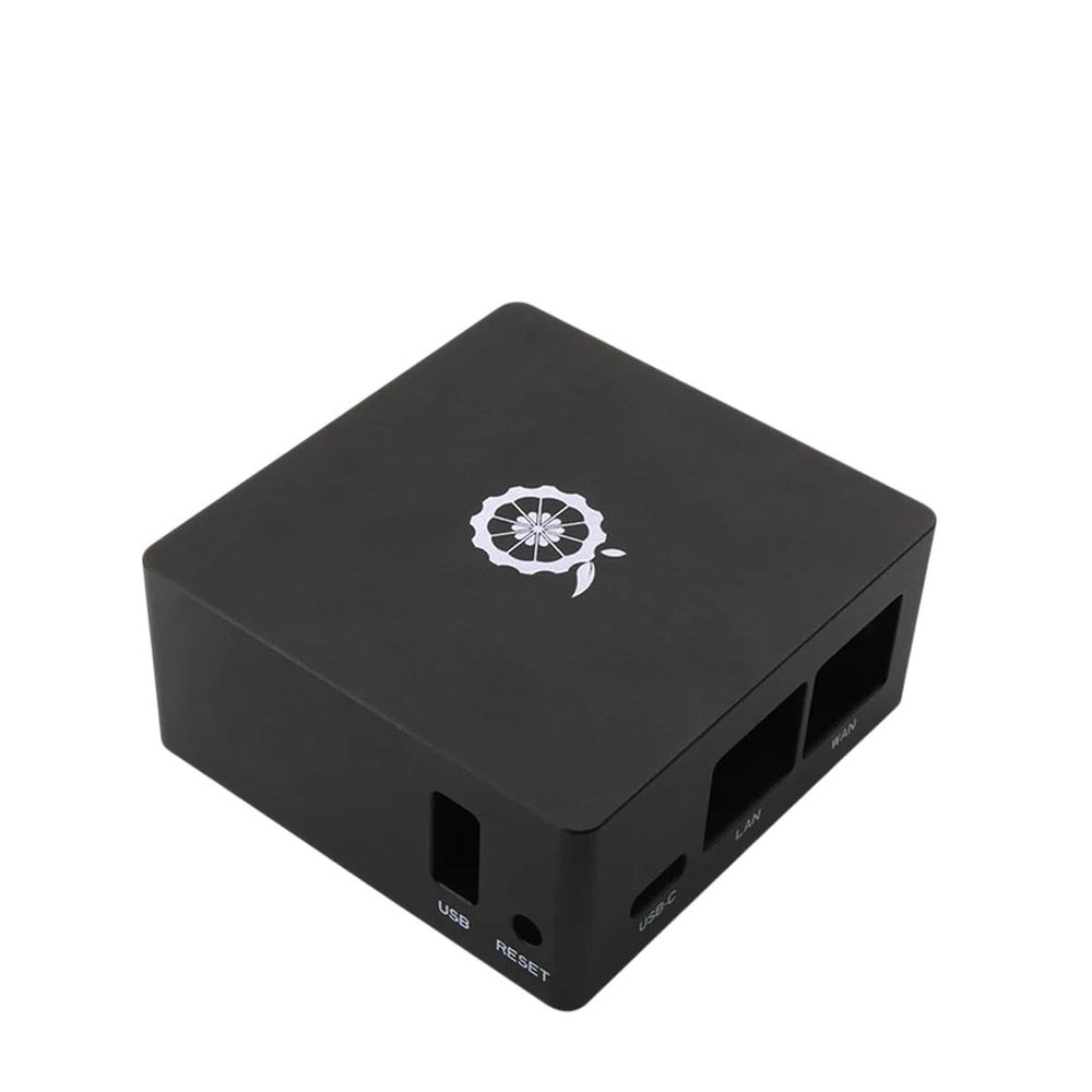 Orange Pi R1 Plus LTS Black Metal Shell Aluminum Alloy Case Passive Cooling with Siilicoine Heat Sink for Opi R1 Plus LTS Board New 2026 High for Reliable Electronic Component