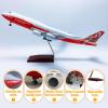 Airplane Model 18.5 Inch 1: 150 Scale Models Jet Airplane Prototype B747 Plane Diecast Collectibles Resin Aircraft Model for Collection Or Gift(Red,Upgraded) view 3