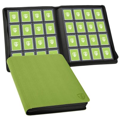16 Pocket Toploader Binder,Holds 640 3x4 Toploader Hard Cases,Sleeves Card Collection Binder,20 Double Sided Pages,Compatible with Trading & Sports Holder(Green)