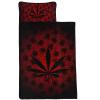 Axolotl Red Black Leaf Nap Mat, Vintage Elegant Leaf Rolled Napping Mat, Gothic Botanical Tree Leaves Sleeping Bag for Teens, Retro Farmhouse Leaves Slumber Bag for Travel Camping, 60" L*21" W view 3