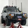 1/10 Scale ARB Bull Bars Metal Tube Front Winch Bar Bumper for RC Crawler RUN80 Chassis LC80 Body SCX10 TRX4 Upgrade Parts (B with lamp) view 4
