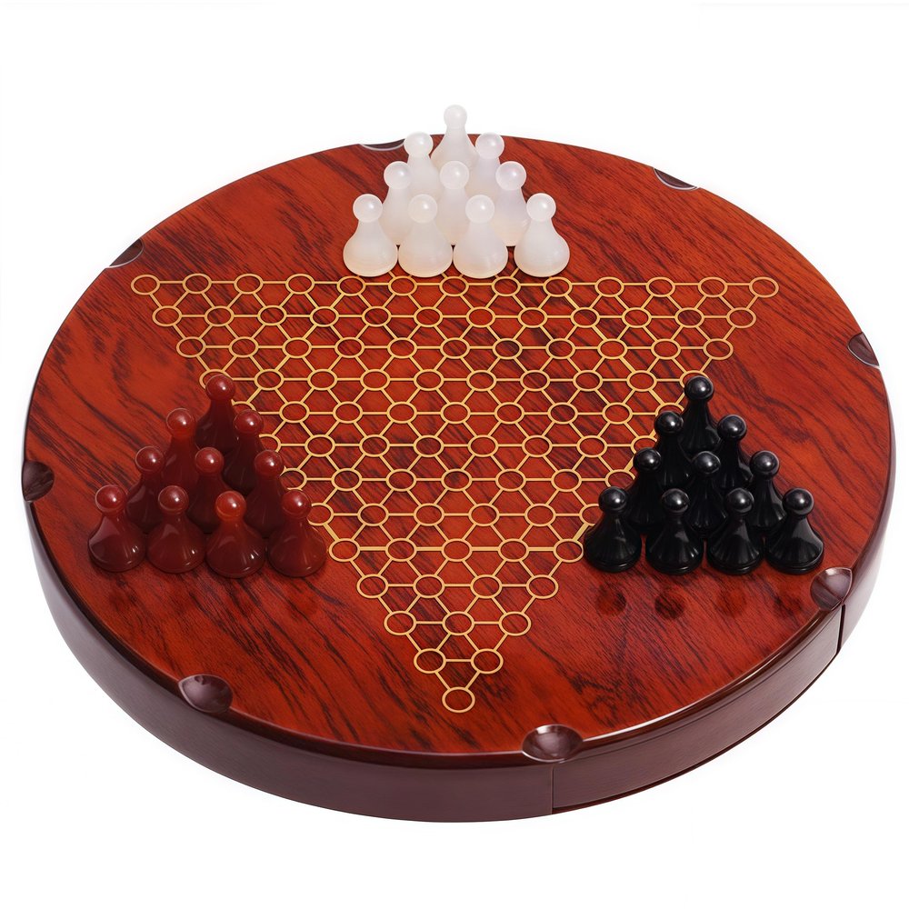 Natural Crystal Jade Chinese Checkers Board Game - Travel Games Sets, Chinese Decor & Gifts, Chinese New Year Decor