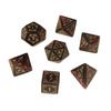 7pcs Polyhedral Dice Set  Vintage Dragon Engraved Gemstone Style Dice for DND, Dungeons & Dragons, RPG Tabletop Games (Purple Cats Eye) view 1