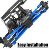 hopsupRC RC Adjustable Turnbuckles Links Upgrades Parts for 1/16 Mini E-Revo Summit Truck RC Car.Aluminum Front Rear Adjustable Turnbuckles Camber Links Toe Link Hops Up,Navy Blue view 3