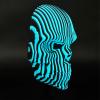 Vdaxvme Glowing Deformable Vertical Stripes Skull Art Piece Structure For Desk Display And Creative Gift Ideas Modern Skull Display Piece view 4