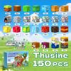 150PCS Magnetic Blocks- Magnetic Building Blocks, Magnet Cubes for Kids Toys, Sensory STEM Building Toys for 3-5 4-6 5-7 6-8 Year Old Boys Girls Christmas Birthday Gifts Travel Outdoor Kids Games view 2