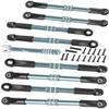 hopsupRC RC Adjustable Turnbuckles Links Upgrades Parts for 1/16 Mini E-Revo Summit Truck RC Car.Aluminum Front Rear Adjustable Turnbuckles Camber Links Toe Link Hops Up,Titanium view 1
