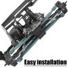 hopsupRC RC Adjustable Turnbuckles Links Upgrades Parts for 1/16 Mini E-Revo Summit Truck RC Car.Aluminum Front Rear Adjustable Turnbuckles Camber Links Toe Link Hops Up,Titanium view 3