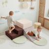 BanaSuper 7-Piece Foldable Foam Climbing Blocks for Toddlers, Convertible Playset with Extra-Large Crawling Area, Kids Indoor Soft Play Gym for Active Play, Builds into Sofa & Play Couch Shape view 2