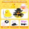 Jyeennar 2Pcs Cowboy Rubber Ducks with Hats, Sunglasses, Skirts for Dashboard Accessories, Rubber Ducks for Jeeps for Bath Toy Car Ornament Party Favors view 2