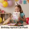 10th Birthday Gift Stuffed Animals - Cat Plush Toys for Kids Cat Stuffed Animals Birthday Gifts for Girls Boys with Love Glasses Microphone Double Digits Embroidery view 2
