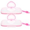 2Pcs Baby Wipes Travel Case, Portable Travel Wipes Case, Refillable Wet Tissue Dispenser with Flip-Top for Diaper Bag Stroller Backpack view 1