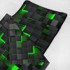 Axolotl Geometric Nap Mat with Pillow and Blanket, Green Black Geometry Rolled Napping Mat, Neon Light Honeycomb Sleeping Bag for Teens, 3D Abstract Grid Slumber Bag for Travel Camping, 60" L*21" W view 4