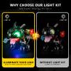 BOOZUU Light Kit for 10375 Toothless - Easy Install with Guide, Hidden Wires, DIY Light Upgrade for How to Train Your Dragon Display (Lights Only, No Model) view 3