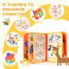Jollybaby Montessori Activity Busy Book for Toddlers, Preschool Educational Learning Busy Board for 3 Year Old, Felt Quiet Book Birthday Gift - Farm view 3