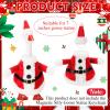 Abbylike Christmas Mini Desk Goose Outfit 7 Inch Magnetic Silly Goose Statue Holiday Decor Gifts for Winter Christmas Holiday Magnetic Duck Statue Table Desk Key Holder Decor(Red White Style) view 2
