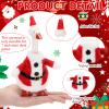 Abbylike Christmas Mini Desk Goose Outfit 7 Inch Magnetic Silly Goose Statue Holiday Decor Gifts for Winter Christmas Holiday Magnetic Duck Statue Table Desk Key Holder Decor(Red White Style) view 3