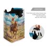 Jihqo Laundry Hamper Basket Farm Cowboy Collapsible Nursery Storage Bin Waterproof Clothing Baskets for Home Bedroom Bathroom Washing Room view 3