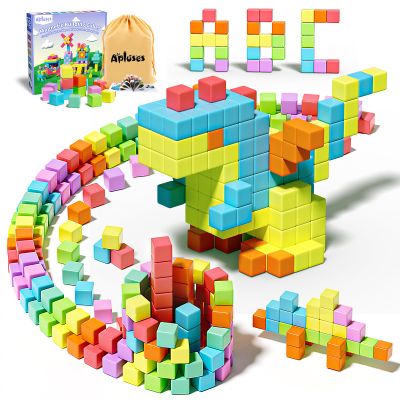 Apluses Magnetic Blocks for Toddlers Toys, Magnetic Building Cubes Toy for Sensory STEM Autism Education Preschool, Magnet Toys for 3 4 5 6 Year Old, Birthday Gifts Games for Boys Girls