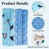 2-Pack Car Seat Strap Covers, Infant Seatbelt Covers, Velvety Soft Double-Sided Use Car Seat Shoulder Strap Pads for Infant Toddler, Blue Shark Pattern view 3