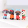 8 Pcs Mini Dog Figurines Set  Cute Resin Puppy Models, Kawaii Miniature Animals for Fairy Garden, Dollhouse, DIY Crafts, Cake Toppers, Birthday Party & Home Decorations, Collectibles for Dog Lovers view 2