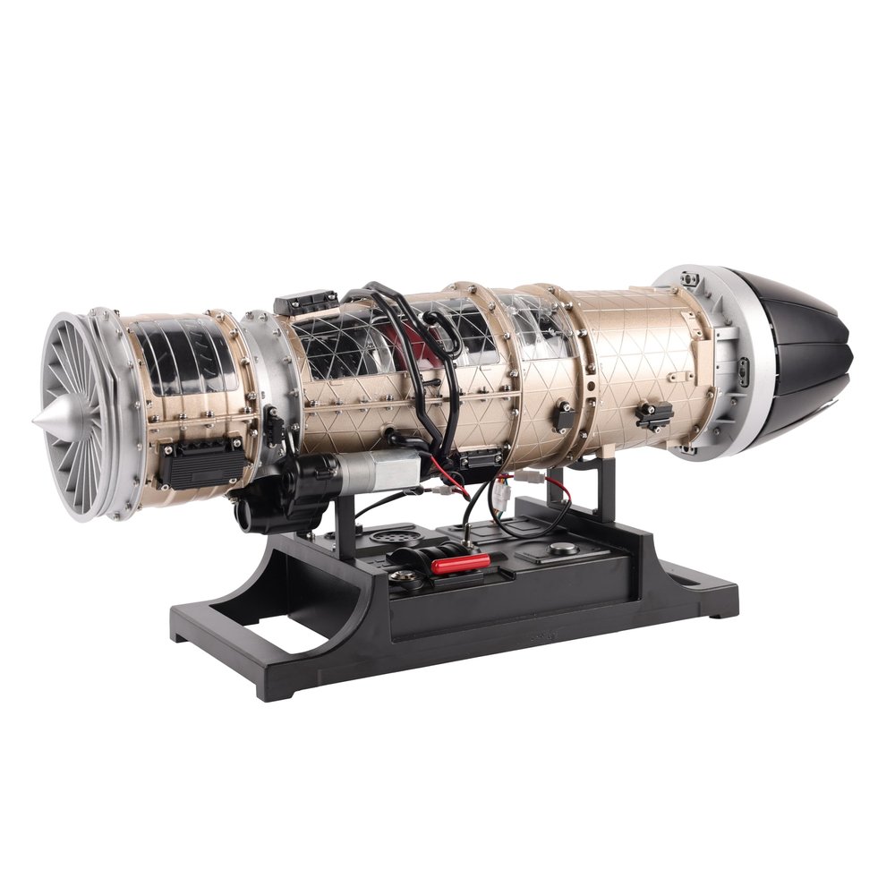 Metal Turbofan Engine Model Kit That Works Fighter Jet Engine Kit 1/10 Scale 600+PCS STEM Educational Assembly Kit, Desk Decoration Gift DM135