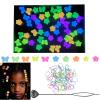 50Pcs Soft Small Silicone Beads for Hair,Hair Beads for Kids Girls Braids with 5mm Hole Glow in The Dark 5 Color(50) view 1