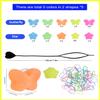50Pcs Soft Small Silicone Beads for Hair,Hair Beads for Kids Girls Braids with 5mm Hole Glow in The Dark 5 Color(50) view 2