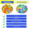 50Pcs Soft Small Silicone Beads for Hair,Hair Beads for Kids Girls Braids with 5mm Hole Glow in The Dark 5 Color(50) view 3