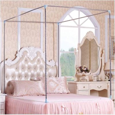 Mosquito Net Bracket 4 Corner Mosquito Netting Bracket, Stainless Steel Mosquito Net Frame, Bed Stand Canopy Post, Fit f