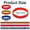 30pcs Blue Ring Silicone Bracelets, Blue with Gold Ring Print Game Theme Bracelets Cartoon Wristbands for Game Theme Birthday Party Decorations (3 Styles) view 2