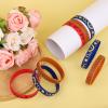 30pcs Blue Ring Silicone Bracelets, Blue with Gold Ring Print Game Theme Bracelets Cartoon Wristbands for Game Theme Birthday Party Decorations (3 Styles) view 3
