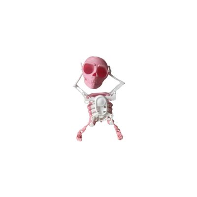 Dancing Skeleton Toy, Clockwork Skeleton Decoration, No Batteries Required, Fun and Entertaining for Kids, Small Plastic Toy for Home or Party Decoration. (Pink)