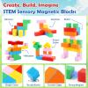 52 PCS Magnetic Blocks with Metal Box, 0.8in Mini Building Cubes Protable Travel Airplane Classroom Toys for Kids Ages 3+, STEM Educational Building Set for Toddlers Boys & Girls Birthday Gifts view 3