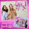 Arrowbash Disco Pink Bow Piata Set 15 Inch Shiny Bow Piata with Bat Blindfold and Confetti for Birthday Wedding Decoration Gentiles Holiday Coquette Party Supplies view 4