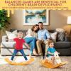 Motionchic Rocking Horse for Toddlers Kids 3 in 1 Wobble Balance Board 3-5 Year Old Rocker Balance Board Baby Rocking Toy with Pedal Backrest Birthday Gift Open Ended Learning Toy for Girl and Boy view 4