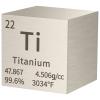 10 Mm Titanium Cube, High Purity 99.95%, Element Cubes With Ti Atomic Symbol, Includes 1 Piece, For Science Demonstrations And Educational Displays view 1