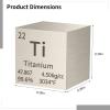 10 Mm Titanium Cube, High Purity 99.95%, Element Cubes With Ti Atomic Symbol, Includes 1 Piece, For Science Demonstrations And Educational Displays view 3