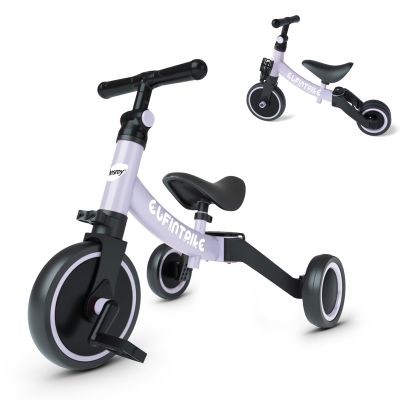 besrey 5 in 1 Toddler Bike for 1 Year to 4 Years Old Kids, Toddler Tricycle Kids Trikes Tricycle, Toys for Boy & Girl, Balance Training, Removable Pedals
