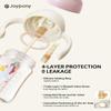 Joypony Baby Sippy Cups 6-12 Months, Spill Proof Weighted Straw Cup with Handle for Toddlers 1-3, 2 Pack, Total 4 Silicone Straws, PPSU, BPA Free, 6 oz (Pink) view 4